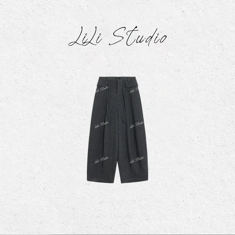 PCNY丨不理理「暮霭阔途」个性慵懒宽松百搭阔腿抽绳休闲裤