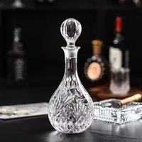 带盖欧式高颜值酒瓶酒樽家用高档酒醒酒器厚重个性酒柜摆件酒瓶子