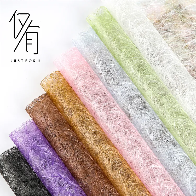 【仅有】千丝纸高质感个性麻丝纸花束内衬手工diy花店花艺资材