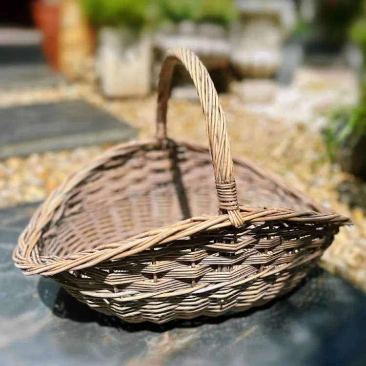 【南乔花园】中古风柳编提篮 做旧篮子 花园杂货 收纳野餐草花篮