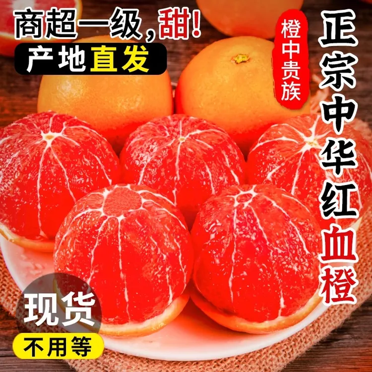 橙中贵族正宗中华红血橙3/5/9斤/秭归红心橙子新鲜水果红心脐橙