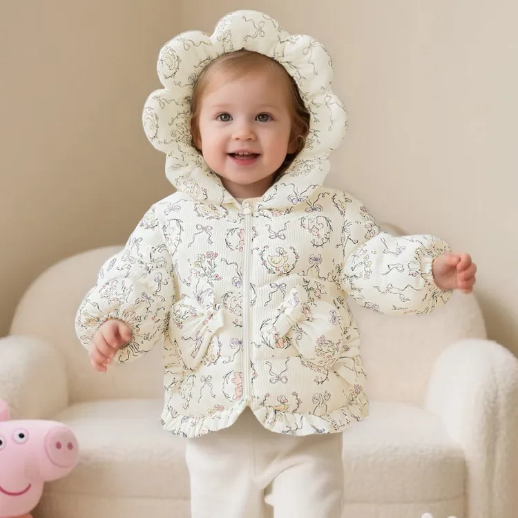 【90绒】女童羽绒服宝宝中长款外套秋冬季2025新款儿童公主上衣加厚