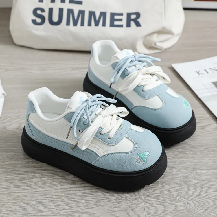 巫六七女鞋新款加绒保暖2025秋冬厚底增高低帮显脚小百搭休闲板鞋