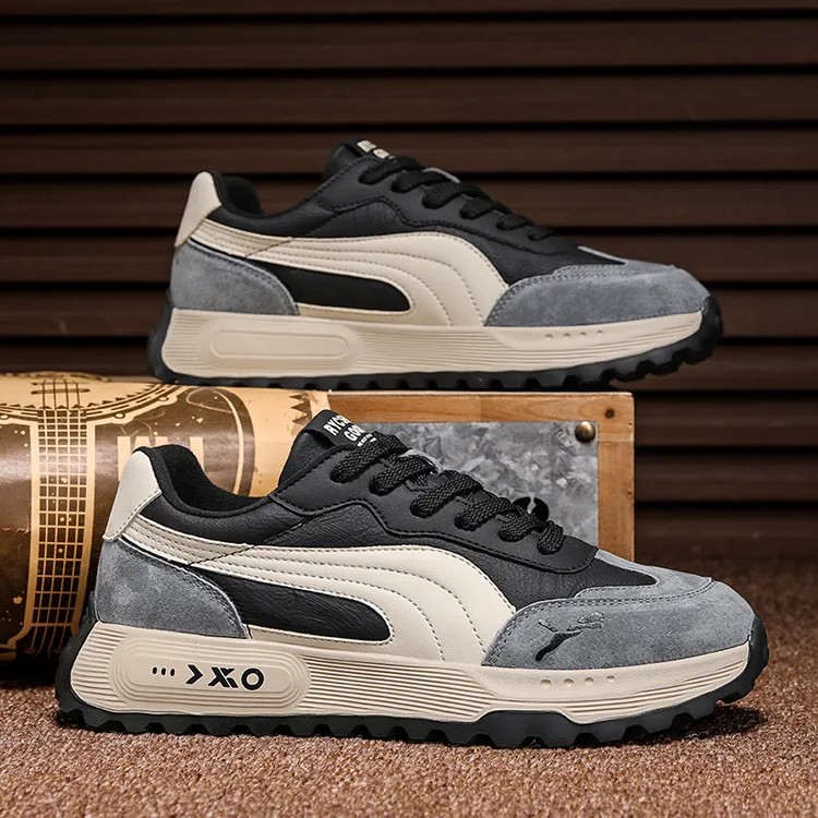 时尚阿甘鞋男2025秋冬加棉保暖百搭透气运动休闲鞋轻便减震跑步鞋