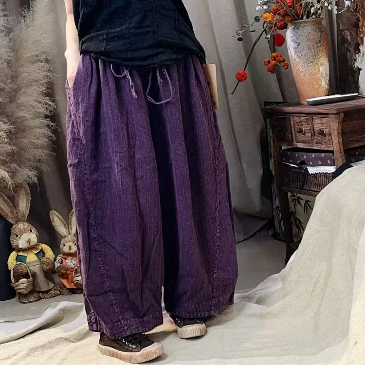 汉麻直筒裤（裤长95 ）