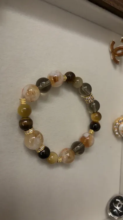 水晶猫眼石大金霸轻奢风变色手链彩色多色单圈百搭精美气质