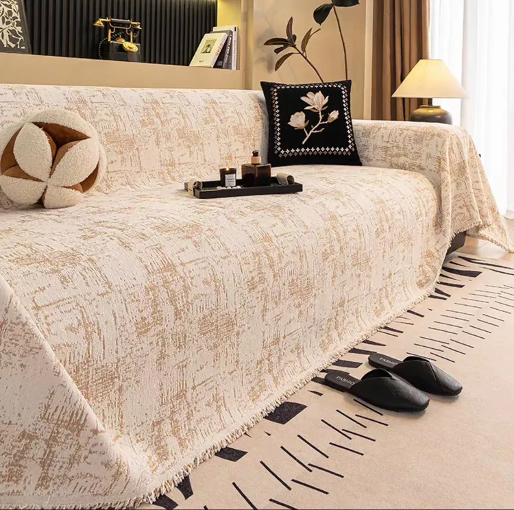 【暮光】时尚简约流苏款双面四季通用沙发巾