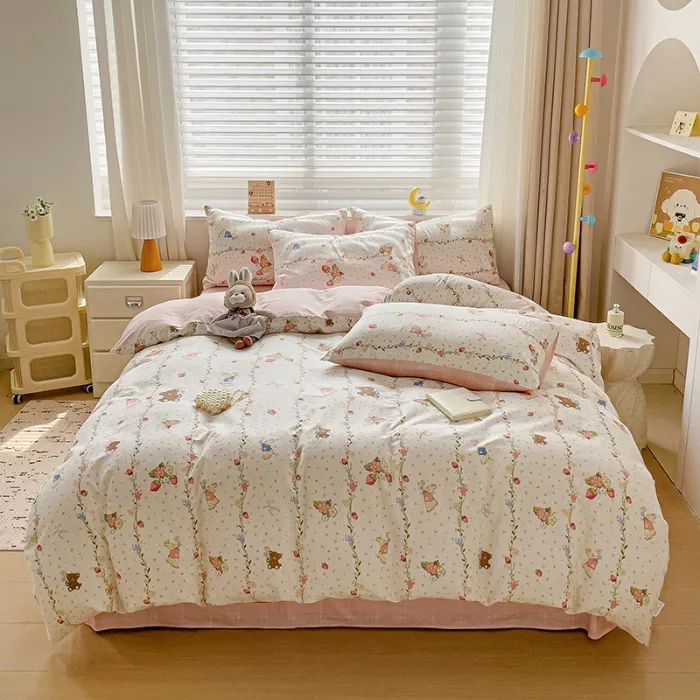 诗奥家纺 全棉喷气高品质13070印花四件套纯棉100%全棉四件套