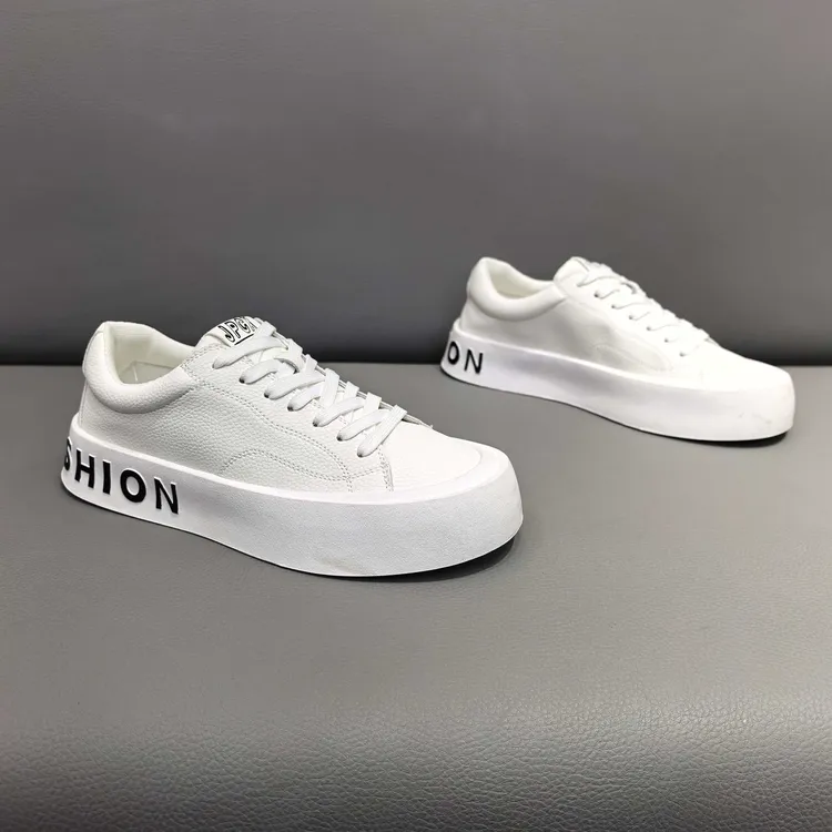 白色鞋低帮开车鞋潮鞋时尚圆头中年男士干净感痞帅男鞋