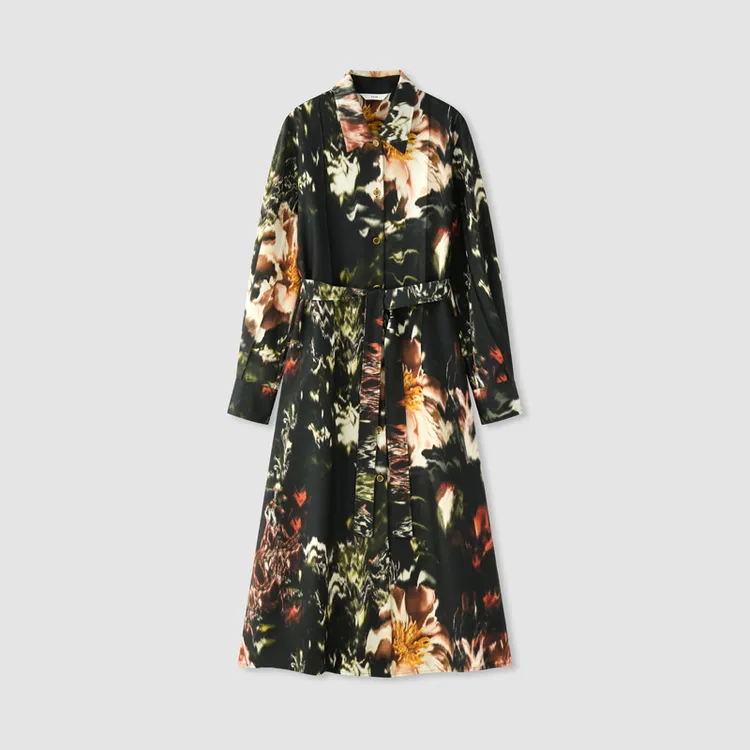 【冬姐自主品牌】VOR 100%绵羊毛衬衫领职场气质连衣裙 V25300109