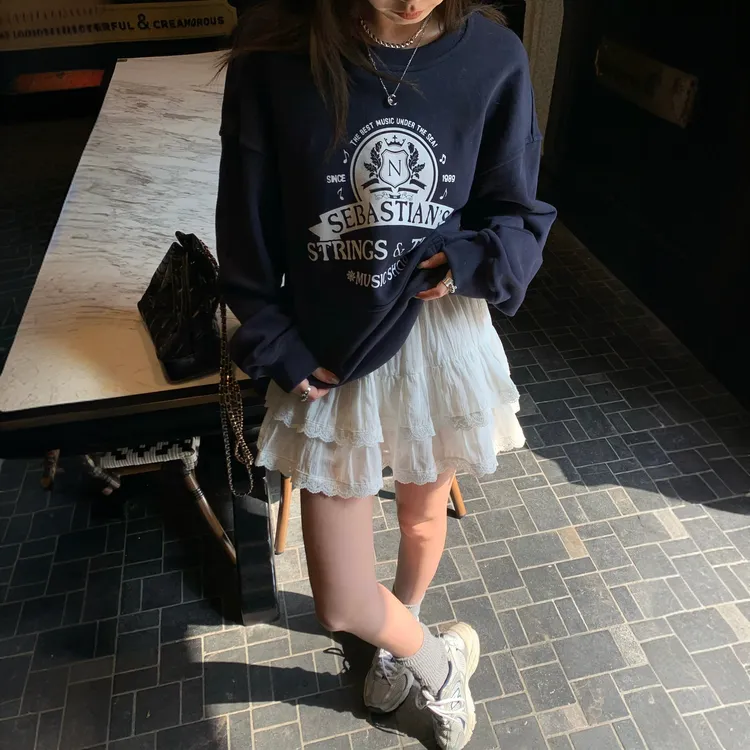 白色蕾丝蛋糕裙半身裙女提花显瘦a字裙子韩式高腰蓬蓬短裙芭蕾裙