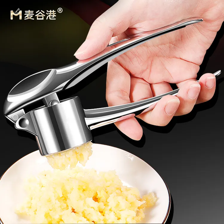 不锈钢捣蒜器厨房蒜泥神器手动压蒜器大蒜挤压器蒜末蒜蓉搅碎神器