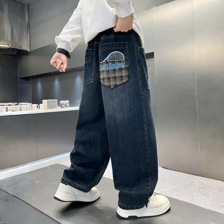 儿童装男童秋装裤子2025新款春秋款中大童痞帅牛仔裤秋季男孩长裤