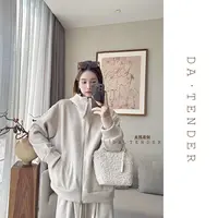DA·Tender【中性基调连帽加绒卫衣外套】韩版休闲百搭时尚加绒加厚