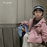 现货「MINI AUTUMN」【小肆季】洗水棉女小童百搭连帽外套BQ53161