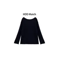 HDD- "自由轮廓" 羊毛+亚麻 秋季设计宽松小众纯色T恤上衣 Y8852