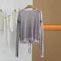 【半价q仓-唐长老自营】H1043女装春秋新款简约圆领针织衫HBL
