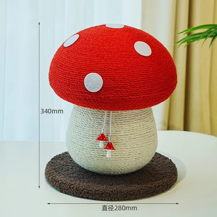 网红红蘑菇香菇猫爬架磨爪大猫抓柱剑麻球立式猫抓板猫树猫咪玩具