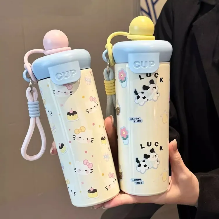 多巴胺保温杯2025新款女生高颜值吸管杯可爱便携男女学生保温杯子