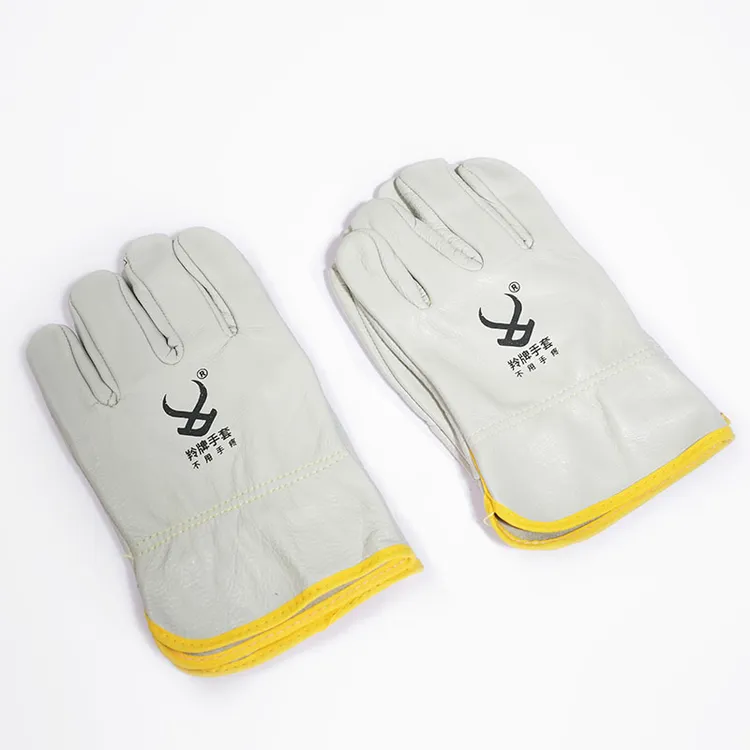 羚牌双层牛皮电焊手套加长加厚高温防护耐磨隔热焊工专用劳保手套