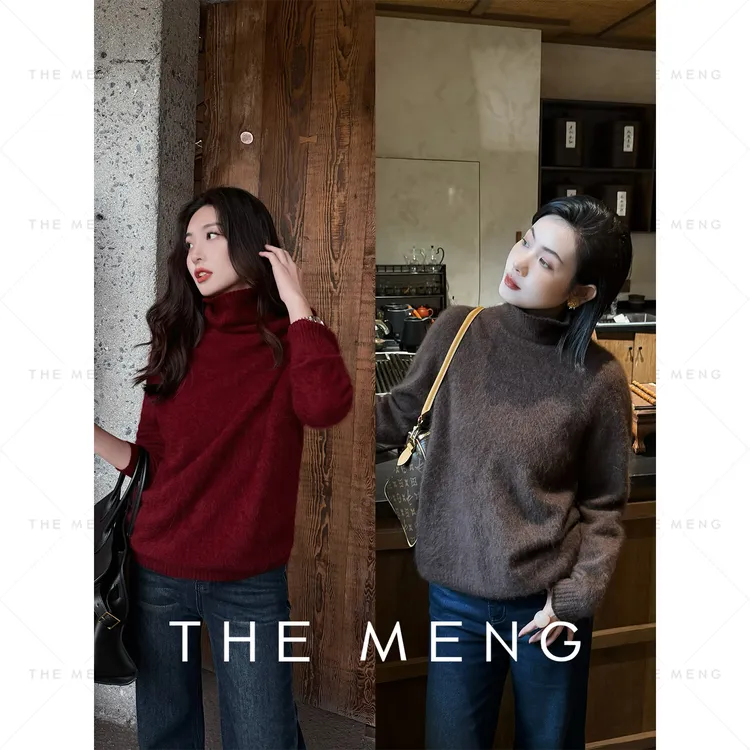 THE MENG【布蕾】轻暖山羊绒绵羊毛拉毛毛衣#M254E1690+E1555+E1865