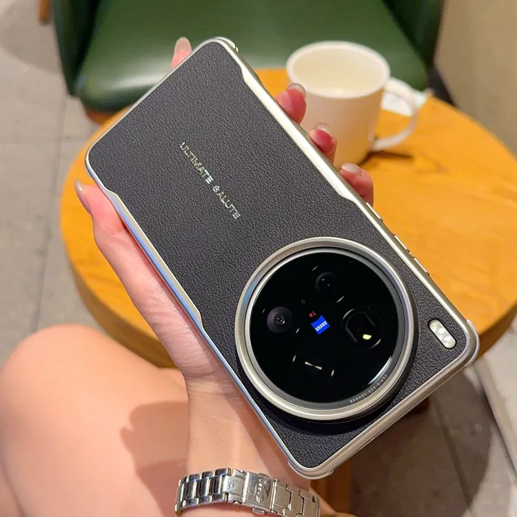 适用vivo x200ultra手机壳x200s电镀素皮全包防摔x200pro磁吸高档