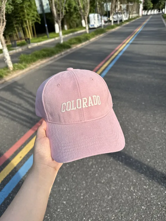 韩版粉色刺绣棒球帽大头围加大帽檐休闲帽子女款百搭鸭舌帽时尚