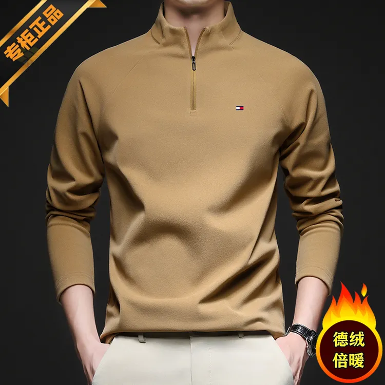 正品Tommy汤米男士长袖T恤秋冬季运动休闲加厚保暖套头卫衣打底衫