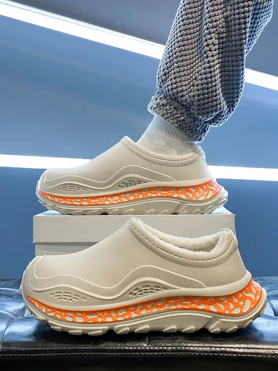 酷路直防水棉拖鞋情侣冬季2025新室内家居防滑男加绒保暖棉拖外穿