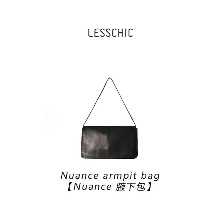 LESSCHIC【TR-手缝腋下包】Nuance原厂皮植鞣羊皮腋下包简约单肩包