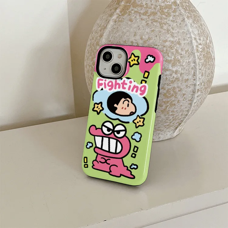 恐龙小新适用14/15promax手机壳iphone16菲林13二合一12软壳卡通