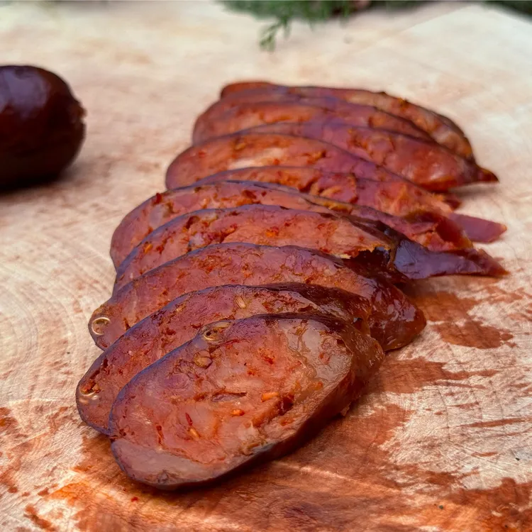 麻辣香肠纯土肉灌制炕制腊味特色美食