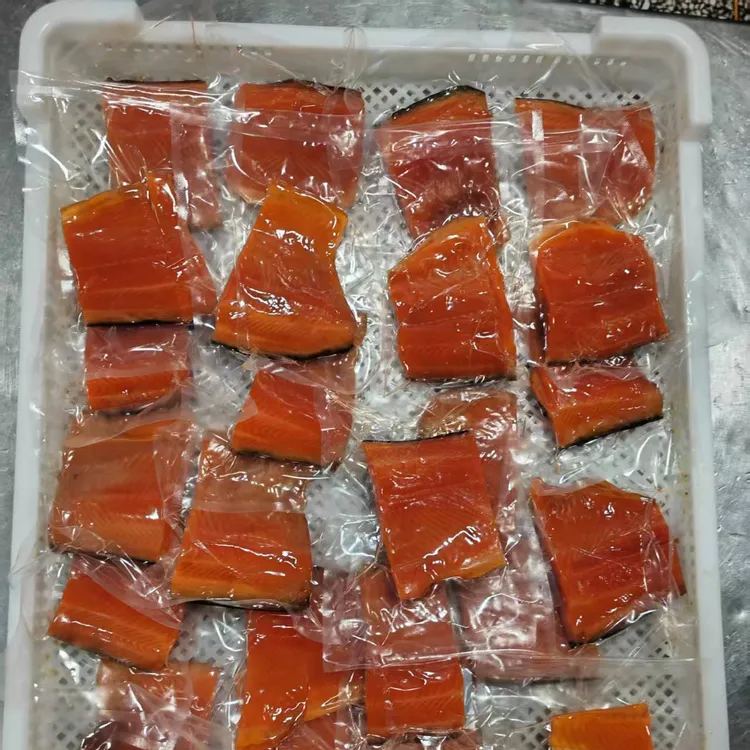 冷熏工艺带皮枫糖烟熏三文鱼块/鱼柳（虹鳟鱼）