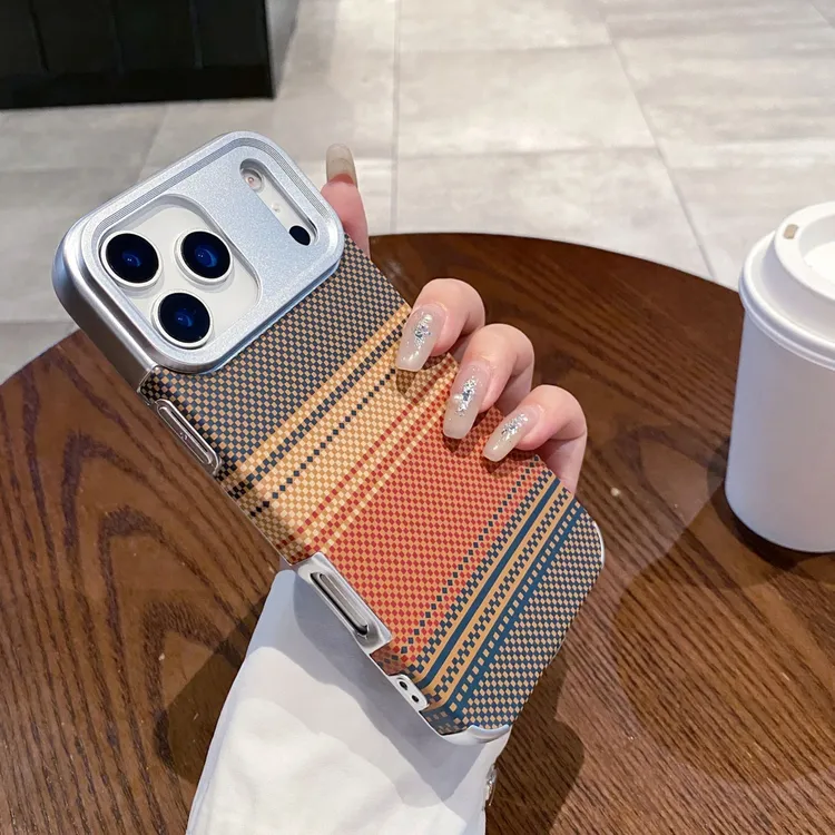 碳纤维凯夫拉纹适用iPhone17ProMax手机壳苹果16pro全包15/14防摔