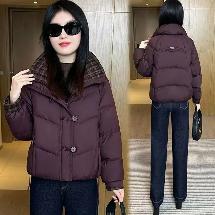 时尚妈妈冬装立领棉服外套2025新款中老年女装宽松显瘦保暖棉袄