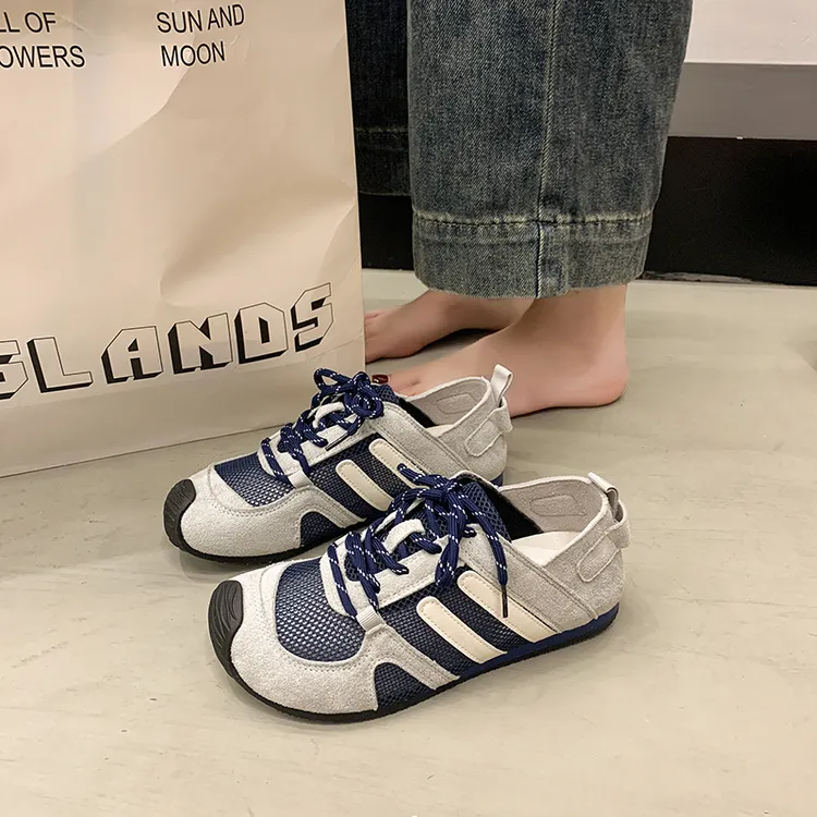 爆款夏日轻薄透气两穿德训鞋女款2025夏季新款百搭休闲阿甘女鞋子