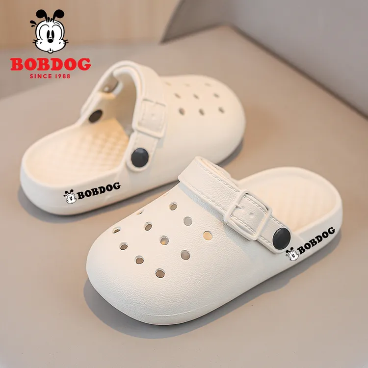 巴布豆洞洞鞋女童拖鞋6-12岁女孩潮款女宝凉拖男童防滑软底鞋子