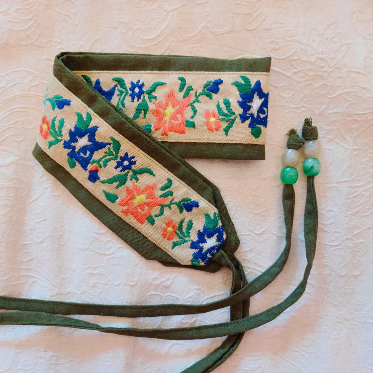 【董艺旅行穿搭】陌上人如玉·刺绣民族风腰带新中式腰封串珠腰饰
