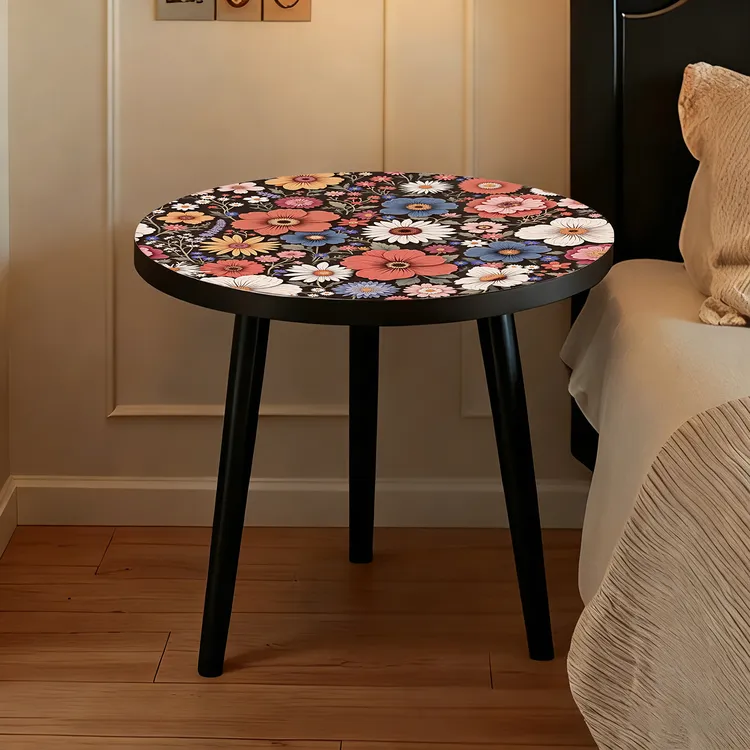小阳台边几茶几沙发边柜北欧图案卧室床头桌子小圆桌网红客厅角几商品图