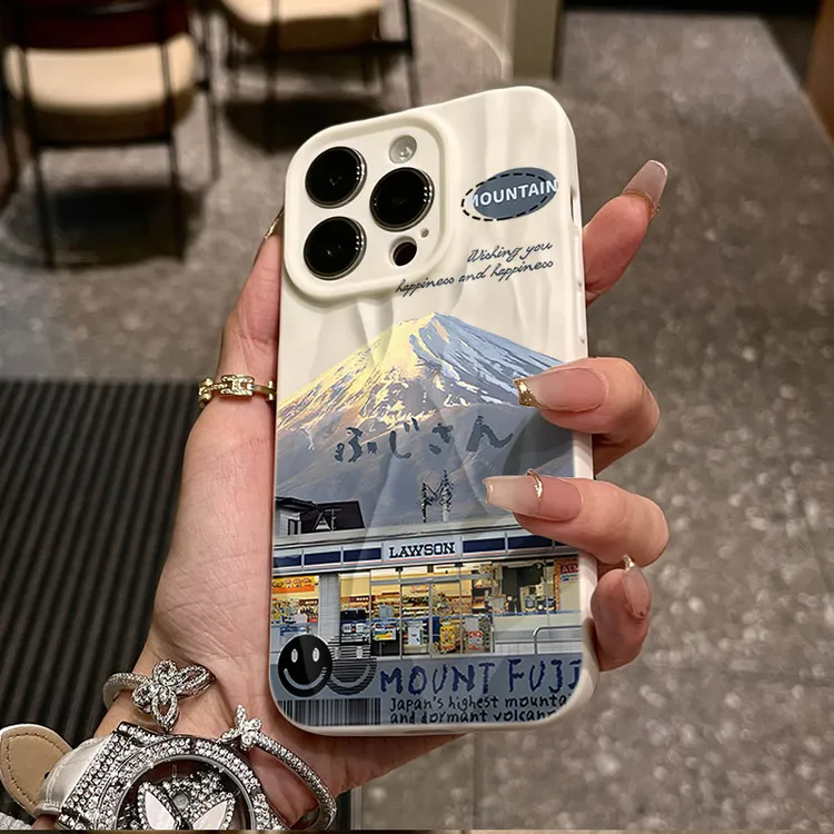 山下旅车适用iphone1716苹果15pro手机壳14plus褶皱13磨砂12软11