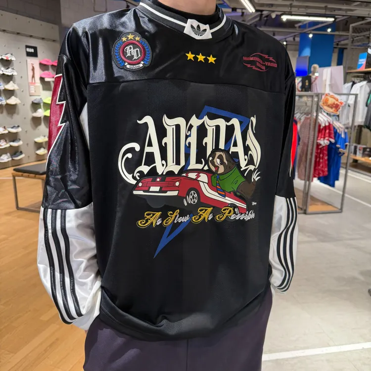 adidas/阿迪达斯疯狂动物城联名款撞色宽松休闲长袖T恤KX4898GB