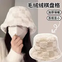 帽子羊羔绒渔夫帽子水桶帽毛绒帽帽子帽子帽子帽子帽子
