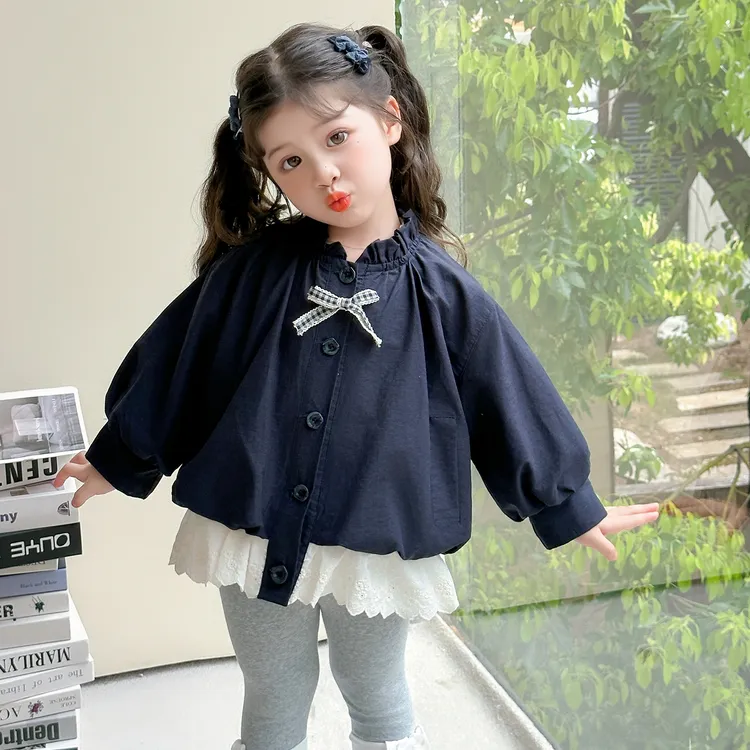 女童外套春秋款2025新款韩版小女孩休闲上衣洋气儿童秋装夹克衫潮