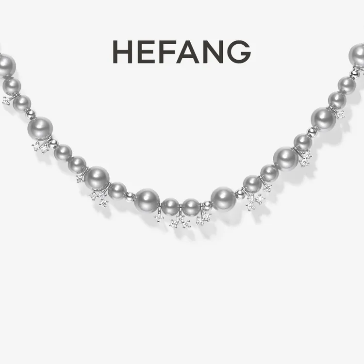 链子925银贝壳  HEFANG 气泡星云项链 轻奢时尚原创设计 生日礼物商品图