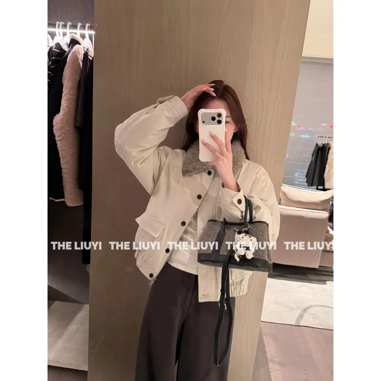 【LIUYI】巴恩鹅绒～90白鹅绒翻毛领派克羽绒服外套51030B3