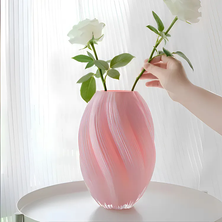 法式创意粉色玻璃花瓶摆件客厅玄关插花水知春序兰知春序网红爆款