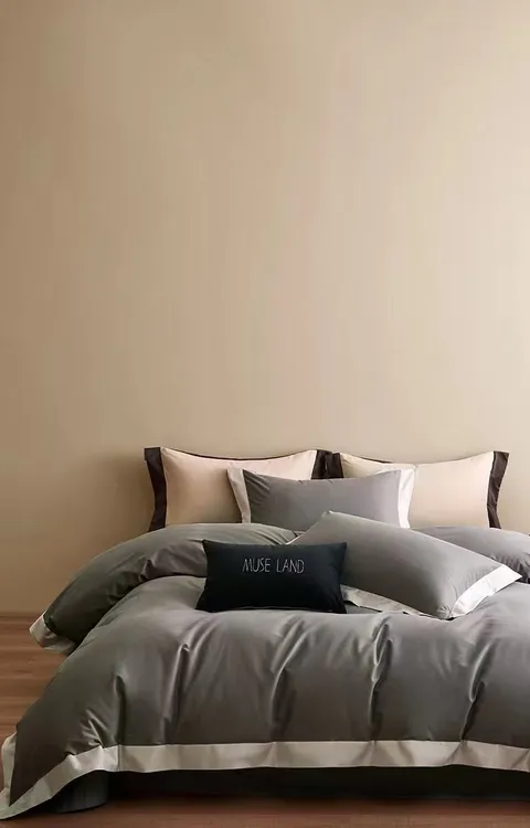 新疆长绒棉磨毛超柔热炎加厚冬季床上用品四件套床单纯色简约轻奢