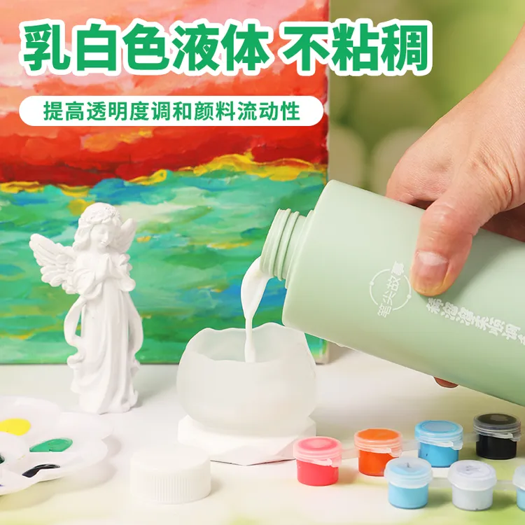 【笔尖故事】DIY数字油画稀溜溜画法专用反褪色丙烯颜料调和剂500ML