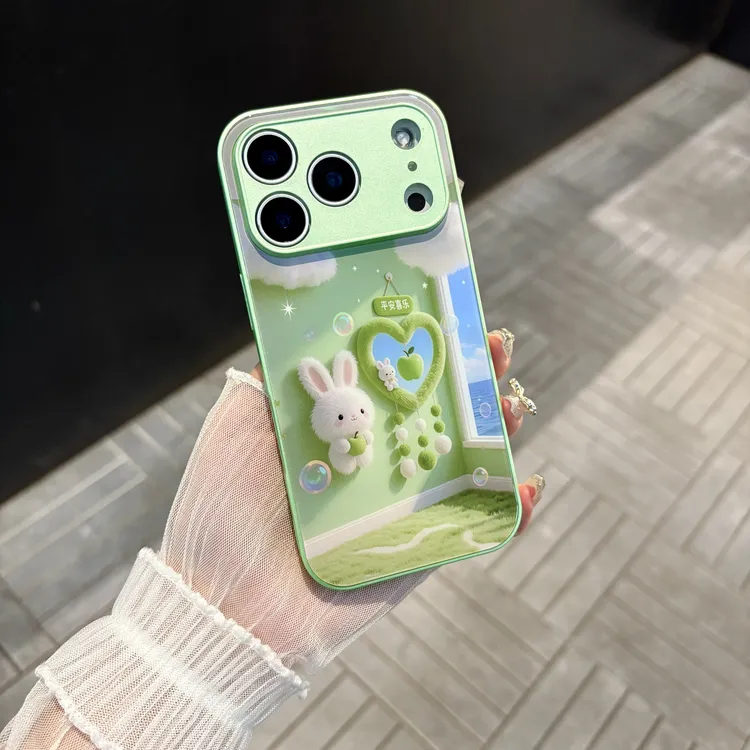 苹果/华为/oppo/vivo/小米 平安喜乐适用iPhone17/16玻璃手机壳