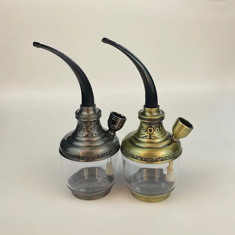 大容量金属亚克力透明水过滤烟嘴粗细两用双头可换带管